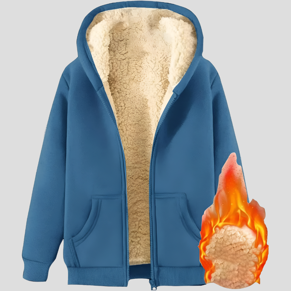 Warmer fleece-lined winter hoodie for men