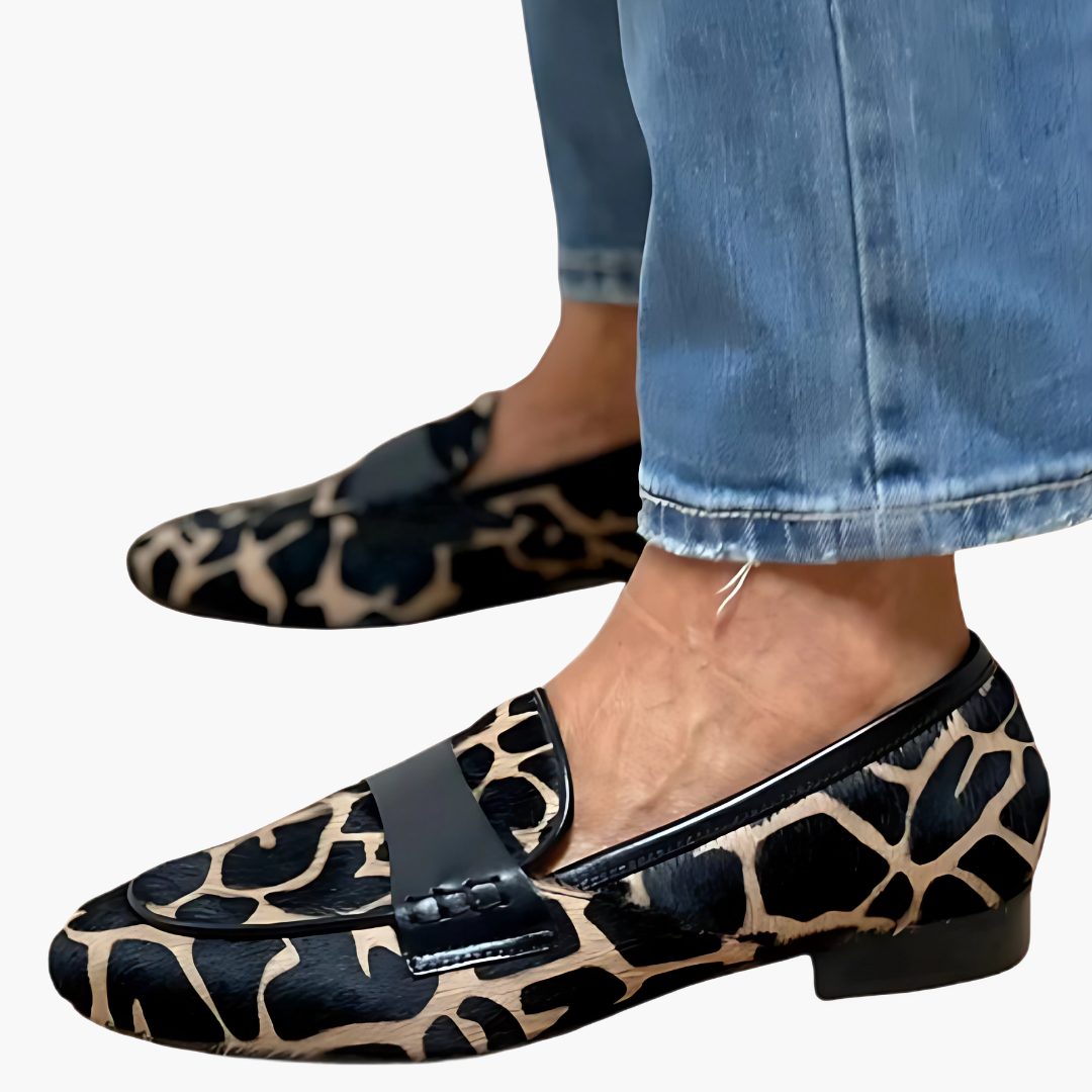 Mocasines para mujer con estampado de leopardo Elegantes Ortopédicos