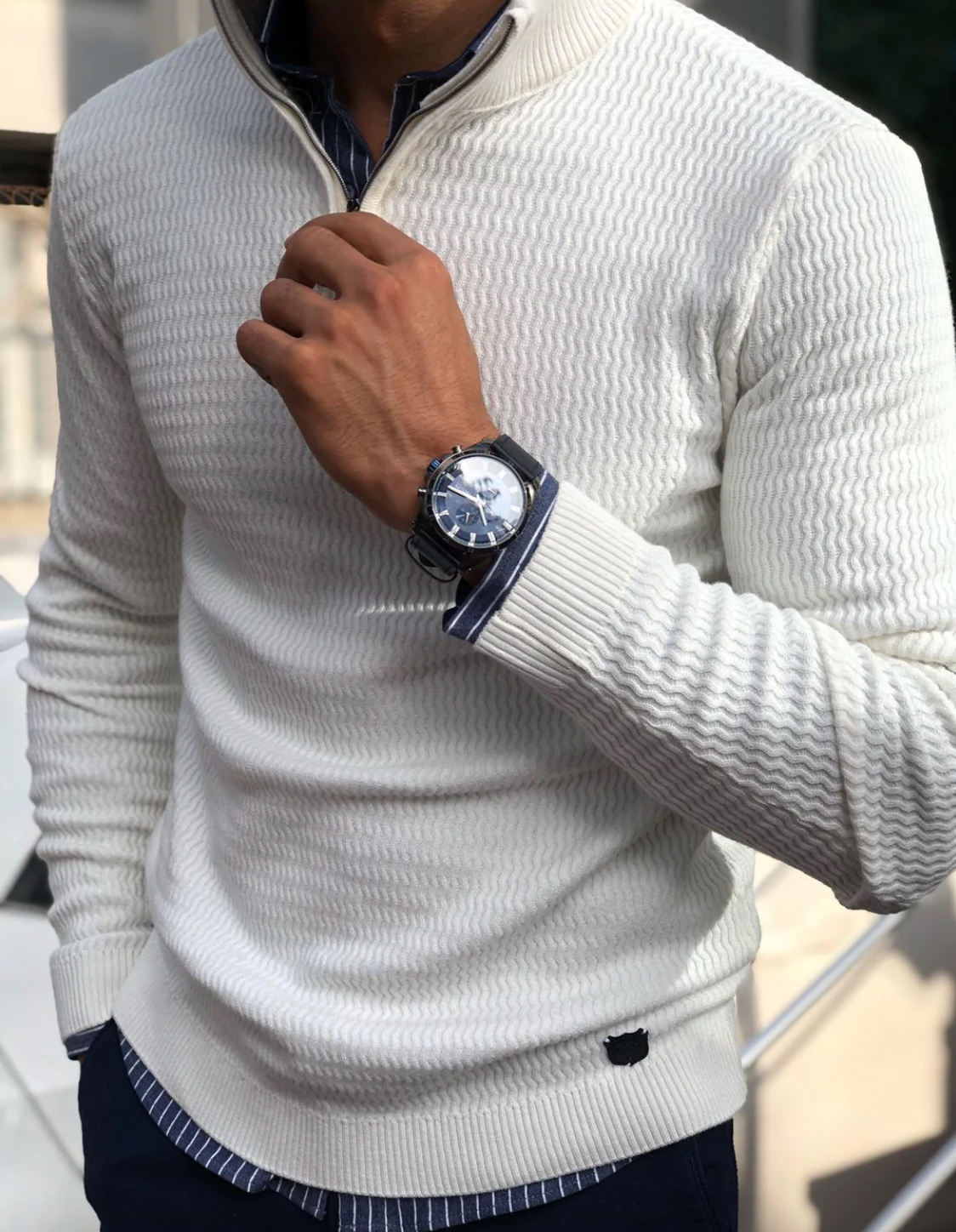 Simon | Suéter elegante con cremallera