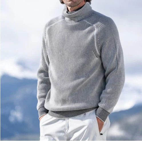 Elegante maglione a collo alto in cashmere per apparizioni di stile