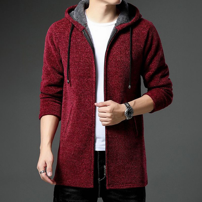 Warm men's vest with fleece lining