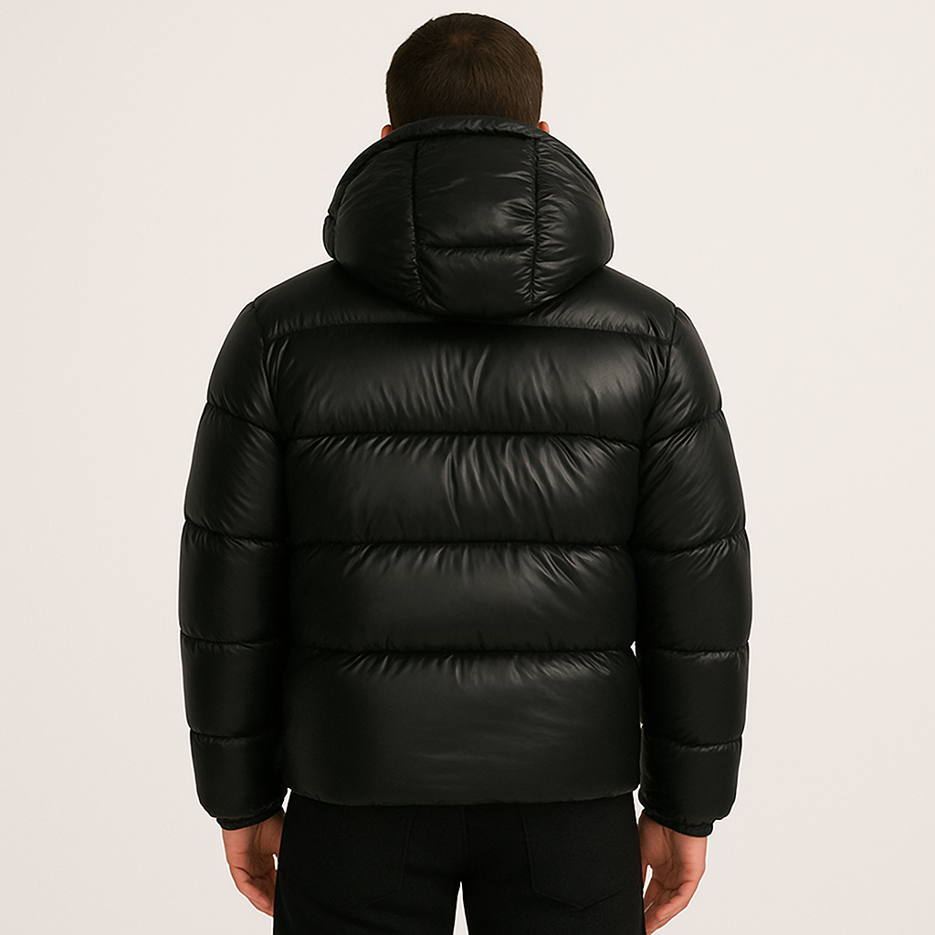 Quilted jacket black back view
