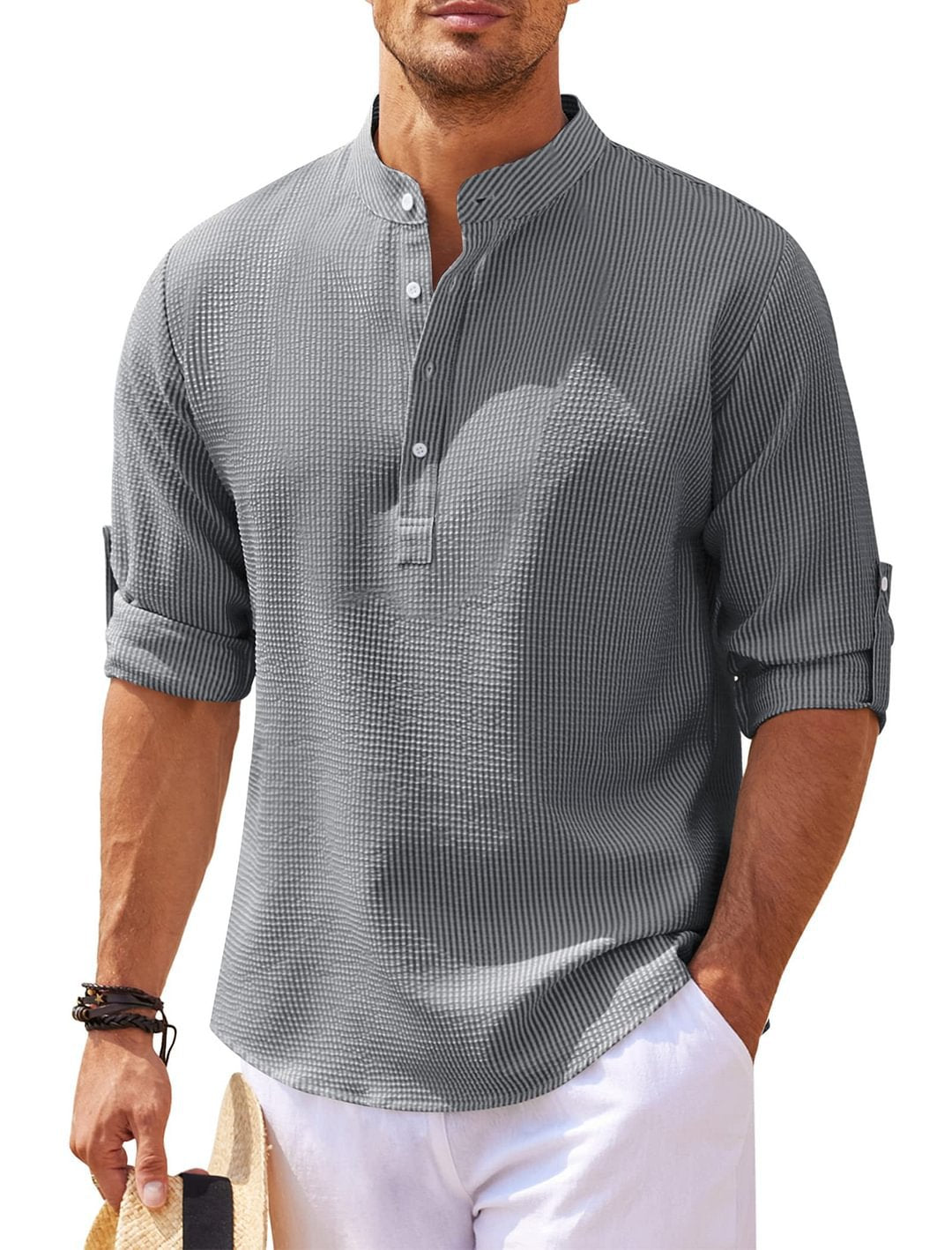 Camisa de cuello alto "Elegant Comfort"