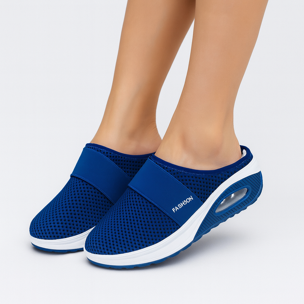 Orthopedic air-cushioned shoes with model