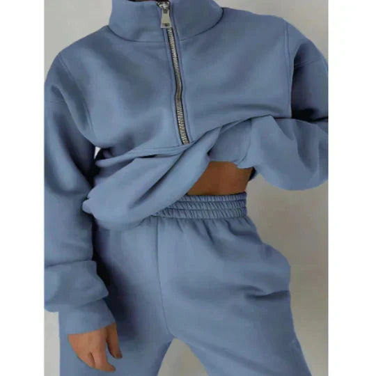 Elsiem | Άνετη φόρμα προπόνησης με φερμουάρ για γυναίκες