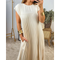 Vestido plisado sin mangas de color liso