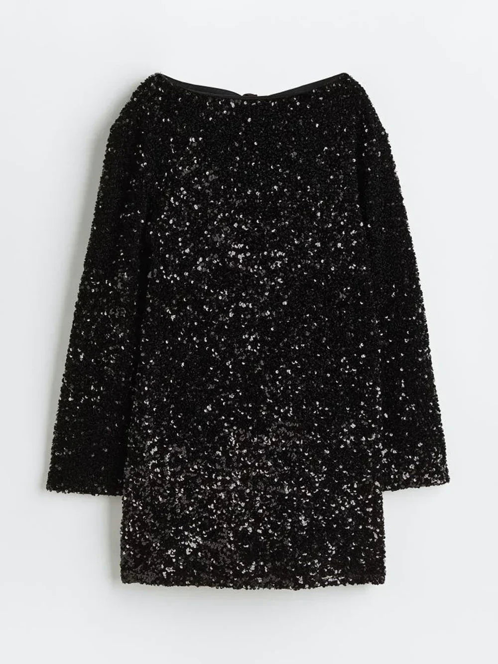 Glitzerndes Mini-Kleid mit Pailletten & Satinschleife