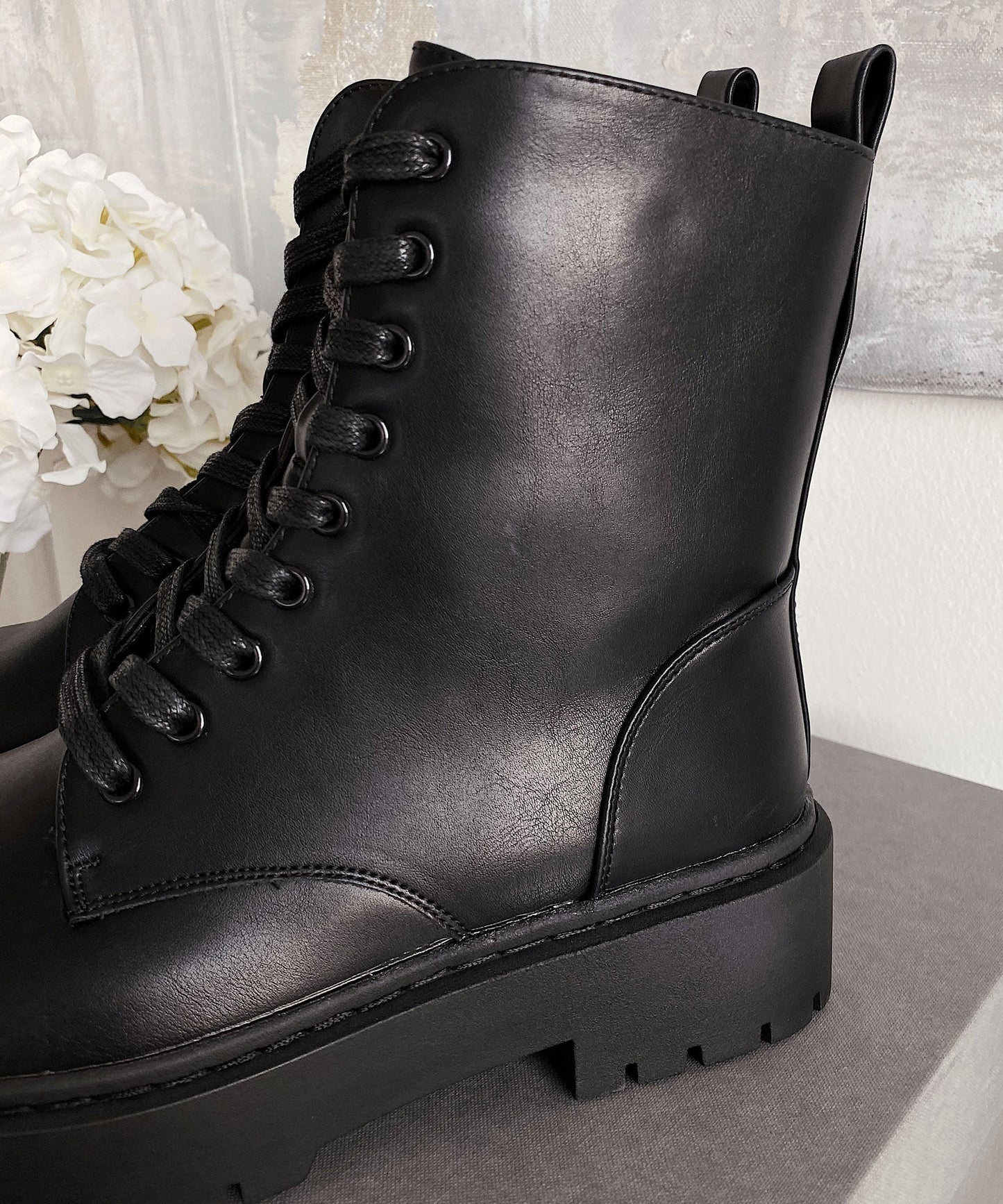 Stivali da combattimento Zeppelin da donna | Stivali con lacci e suola spessa