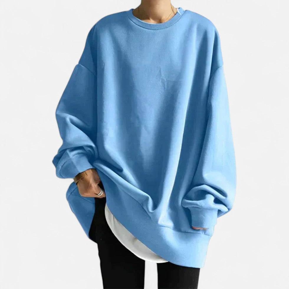 Lockeres Sweatshirt mit Rundhalsausschnitt