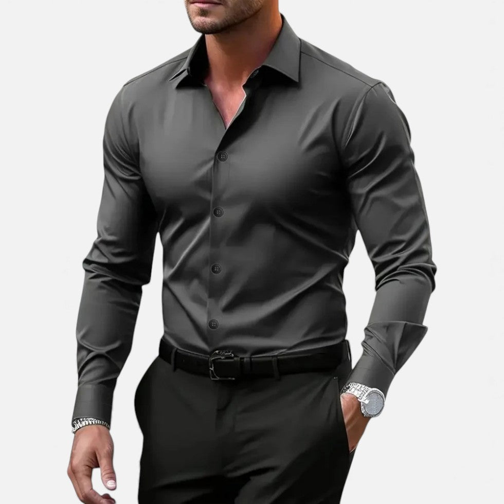 Herrenmode Slim Fit Langarmhemd
