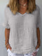 Bequemes Sommer T-Shirt Mit V-Ausschnitt Für Frauen | Chic