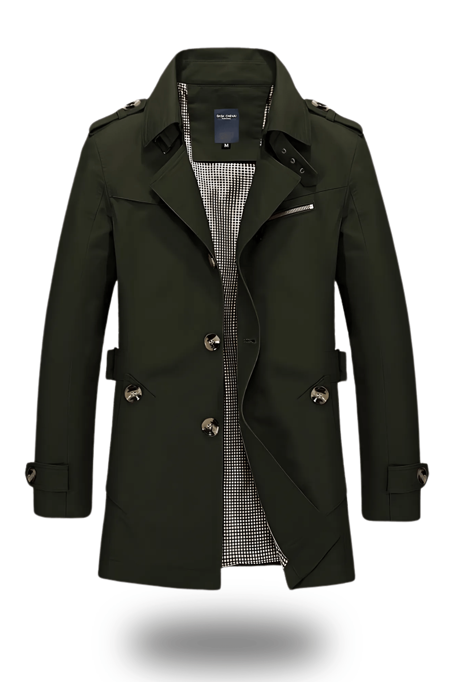 Classic Notched Collar Trench Coat
