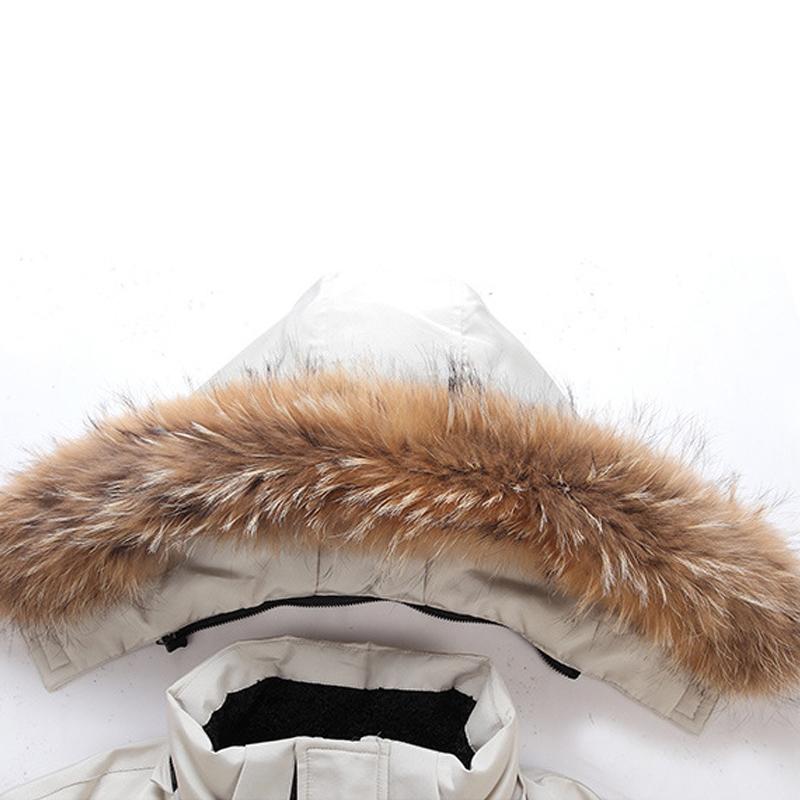 Teplejší a hrubší pánsky parka Pohodlná zimná bunda | s kožušinovou kapucňou