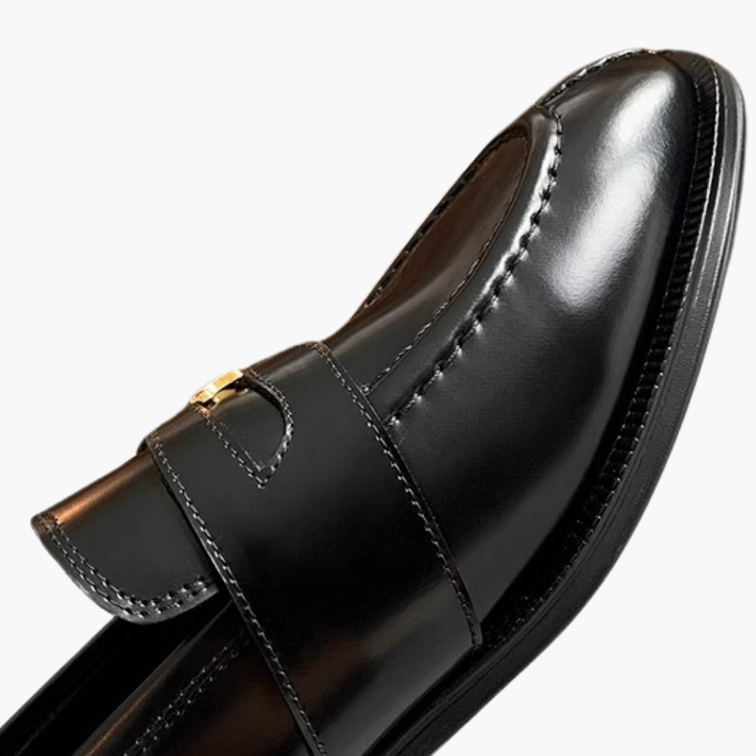 Orthopedic Women's Leather Moccasin - Black