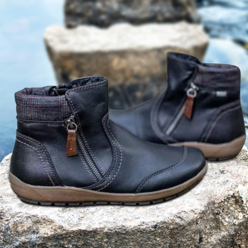 Stivali ortopedici impermeabili da donna con cerniera lampo