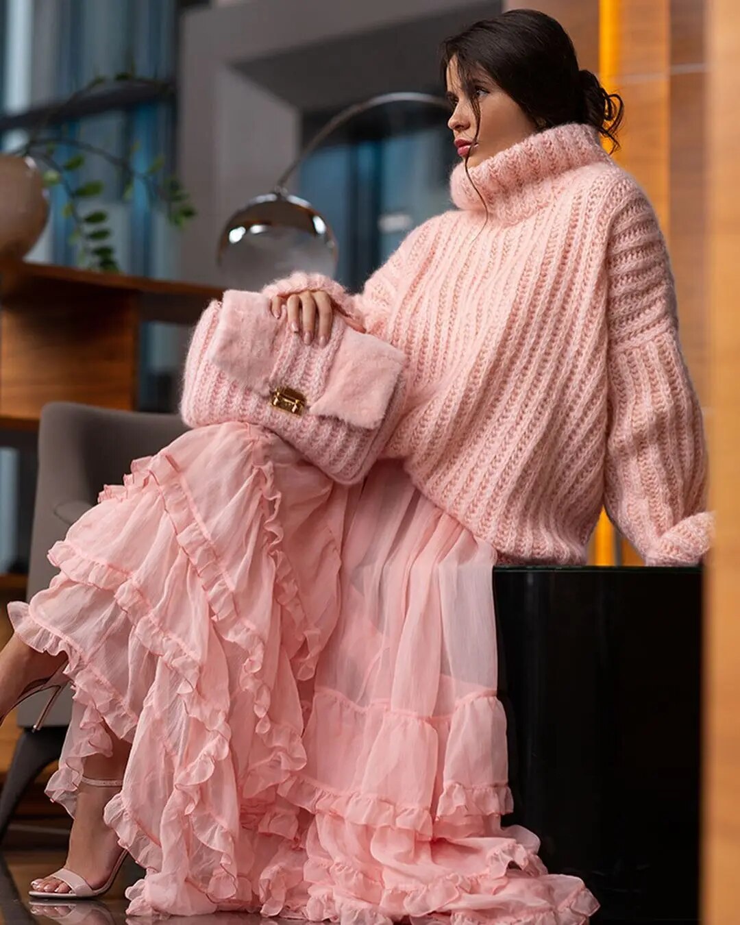 Maglione elegante taglia oversize per donna