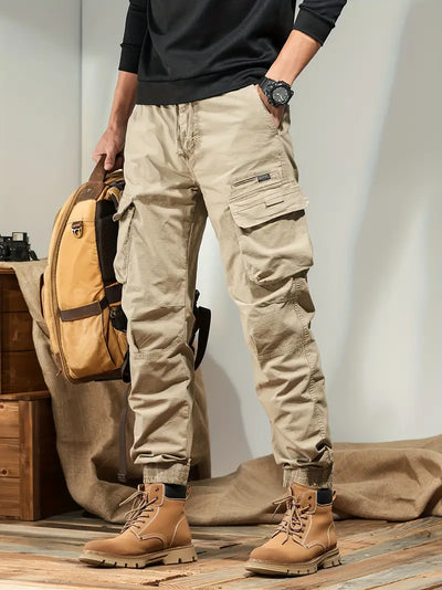 Robuste Herren Cargohose mit mehreren Taschen - lässige Outdoor-Hose