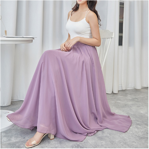 Ingrid - Dlhá šifónová sukňa