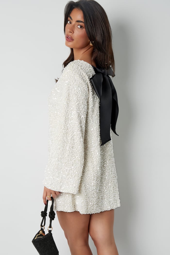 Glitzerndes Mini-Kleid mit Pailletten & Satinschleife