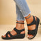 Orthopädische Damen-Sandalen aus Synthetik und Textil