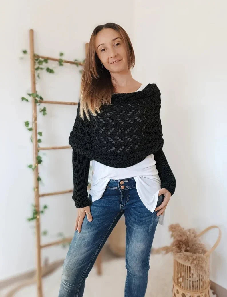 Kuscheliges Wickeltuch im Bohemian-Stil für Damen