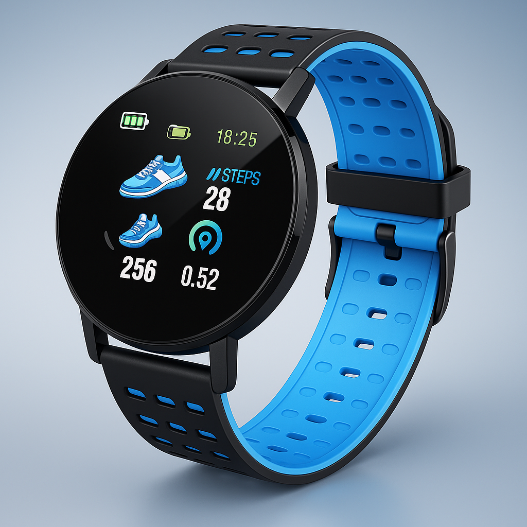 Intelligente Uhr mit wasserdichtem Fitness-Tracking