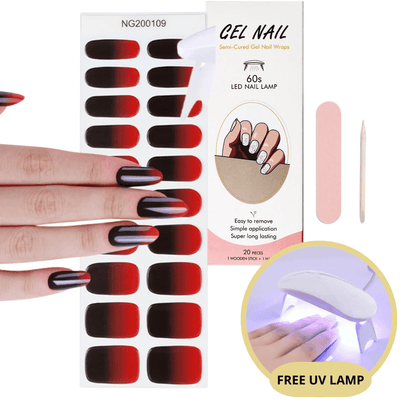 Juego de pegatinas para uñas de gel con lámpara UV