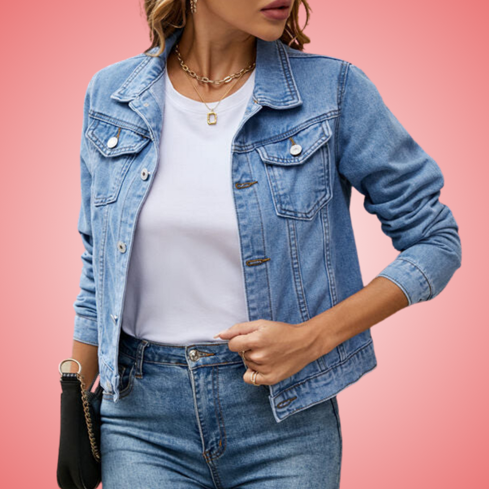 Isabela | Veste en jean avec col classique
