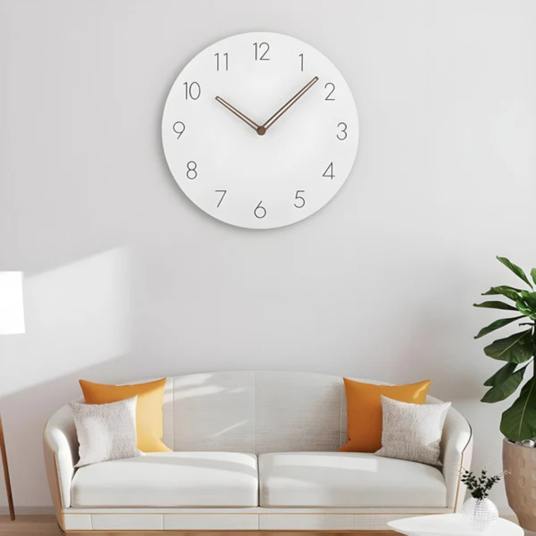 Nork - Reloj de pared minimalista de madera