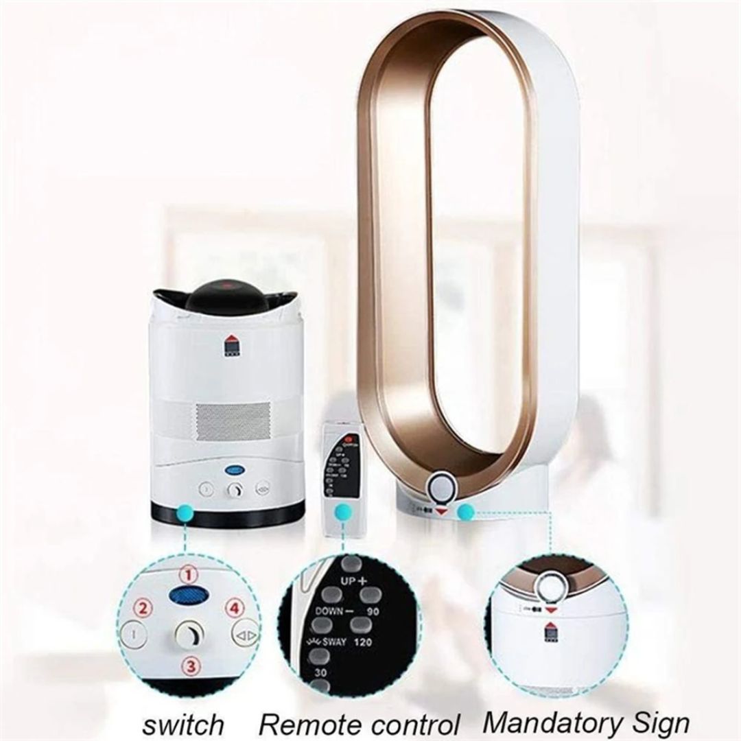 Ventilador de 16 pulgadas sin rejillas con control remoto