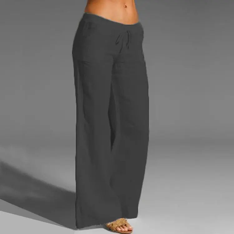 Pantalones de verano para mujer de lino