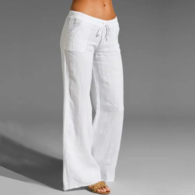 Pantalones de verano para mujer de lino