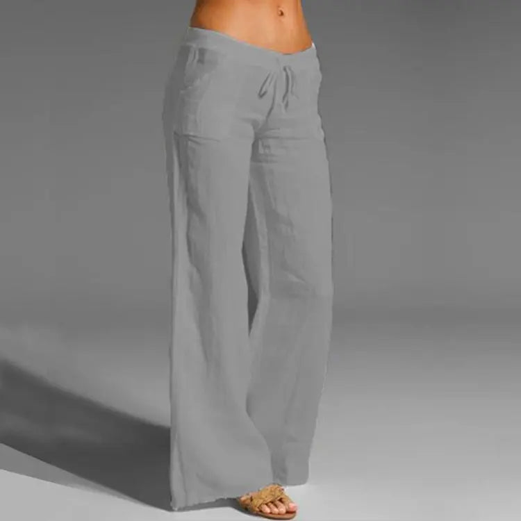 Pantalones de verano para mujer de lino