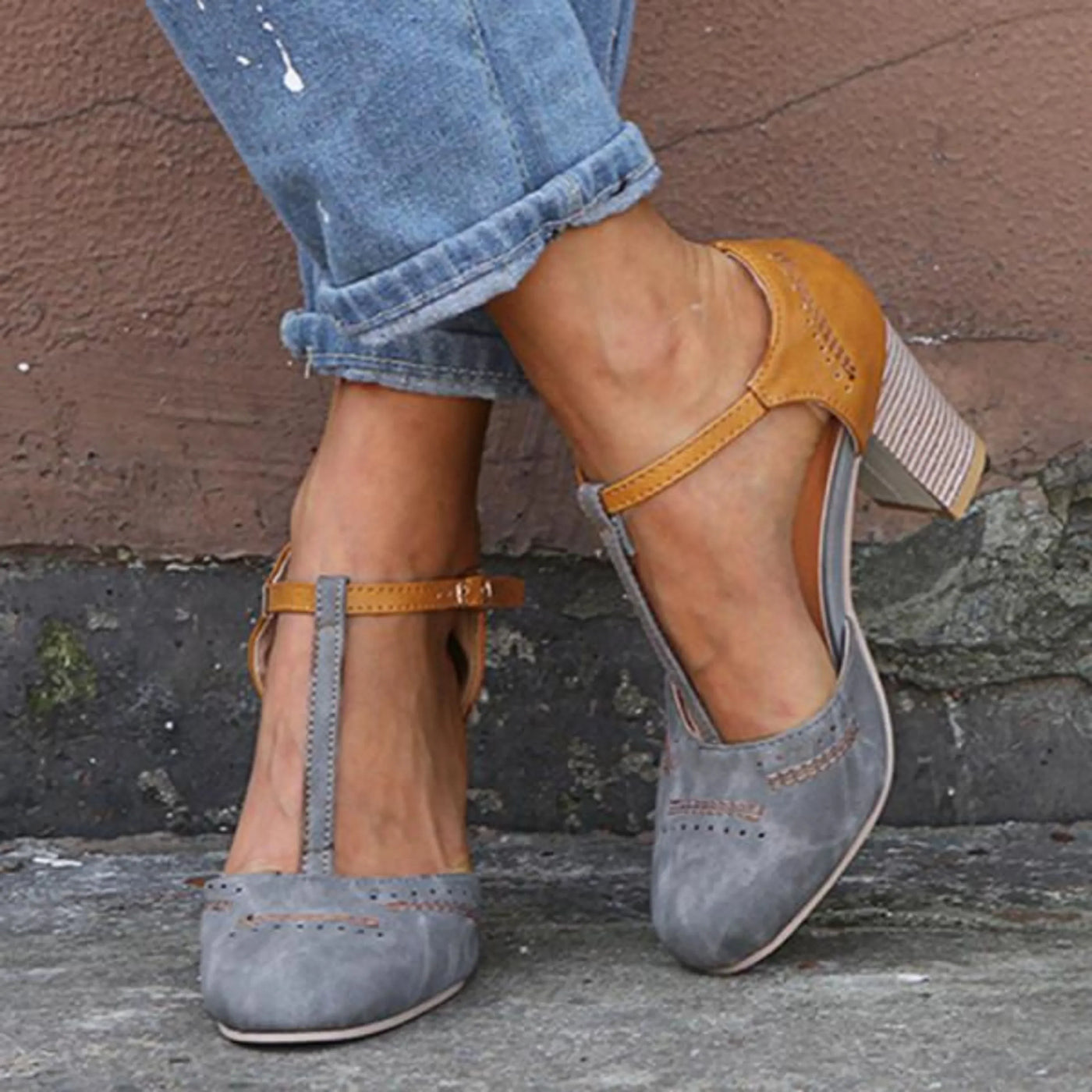 Vintage-Pumps für Damen | Geschlossene Spitze