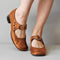 Anika - Orthopädische Vintage-Schuhe mit runder Nase