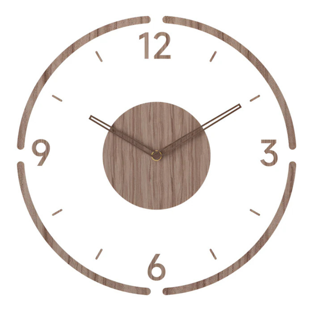 Nock - Large Wall Clock Made of Acrylic and Wood for the Living Room