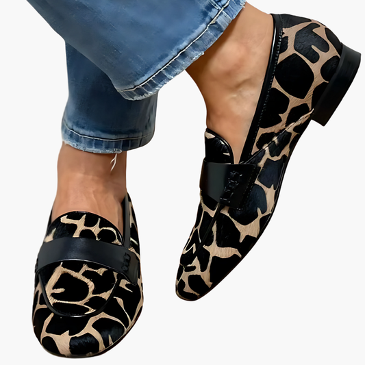 Mocasines para mujer con estampado de leopardo Elegantes Ortopédicos