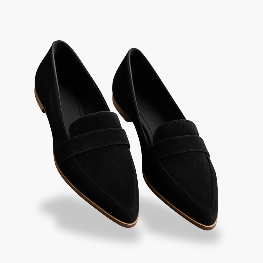 Mocassini ortopedici da donna in pelle scamosciata