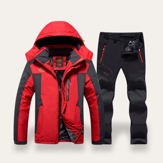 Men's Outdoor Winter Jacket & Thermal Pants Set Functional Clothing