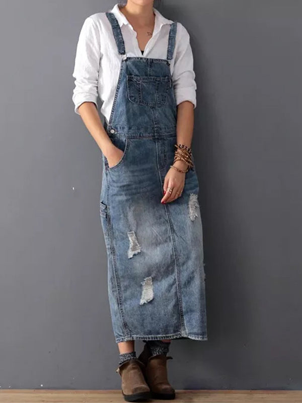SEVERINE | Denim Trench Dress mit Schlitz - zeitlos & robust
