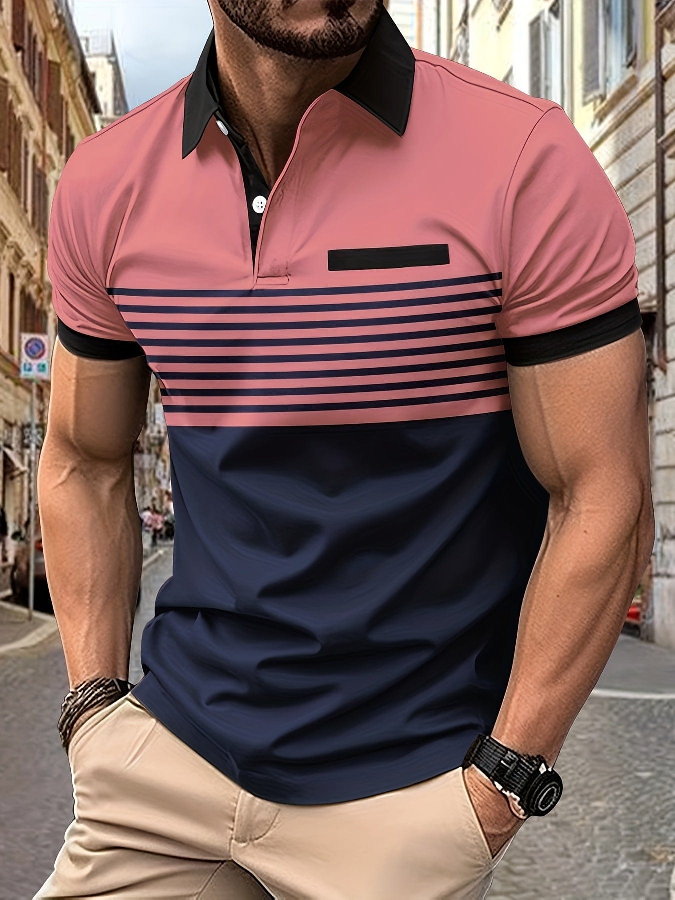 Louis｜Gestreiftes Sommer-Poloshirt für Männer