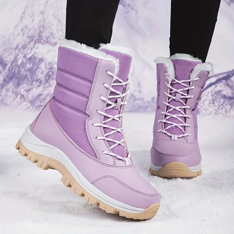 Wasserdichte Snowboots für Frauen - isolierte Winterstiefel mit rutschfester Sohle