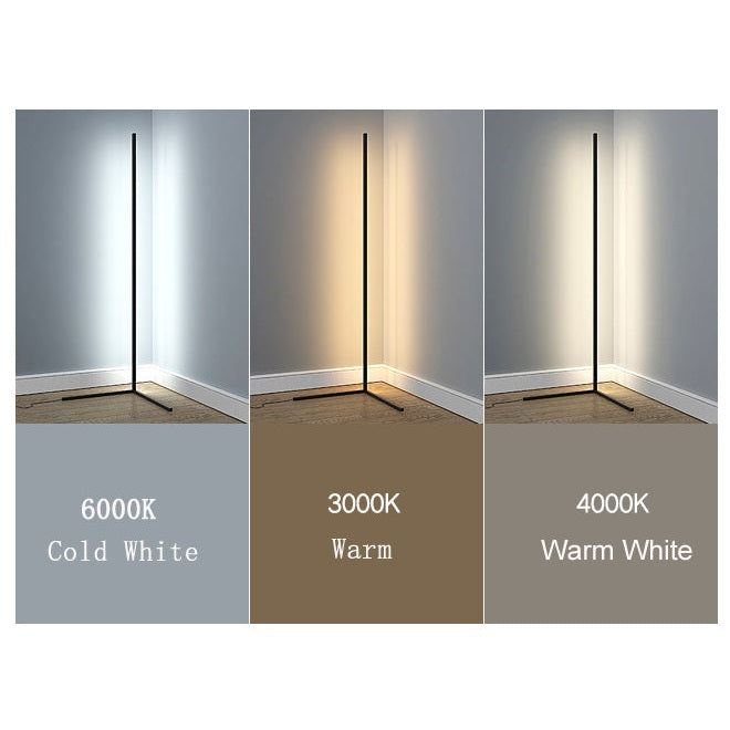 Schlanke LED-Eckleuchte | Einstellbare Helligkeit für Wohnzimmer oder Schlafzimmer
