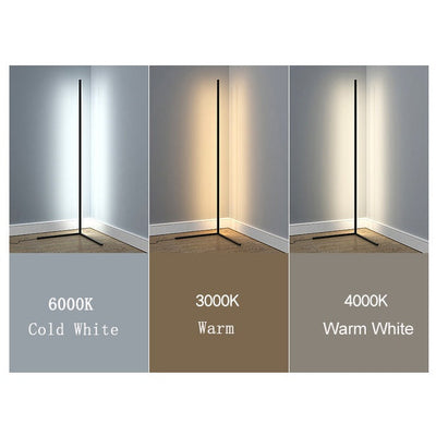 Schlanke LED-Eckleuchte | Einstellbare Helligkeit für Wohnzimmer oder Schlafzimmer