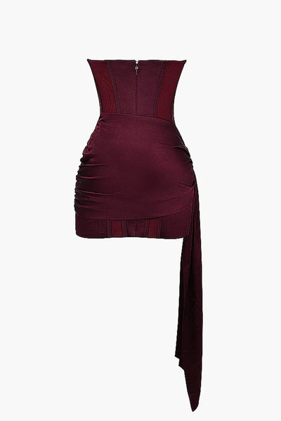 Brooklyn - Satin Ärmelloses Elegance Damen Minikleid