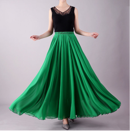 Ingrid - Langer Chiffonrock