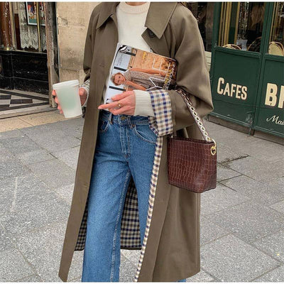 Lange Elegante Trenchcoat Dames