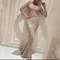Elegantes Meerjungfrauen-Kleid Mit Pailletten Langarm Für Frauen | Maxi