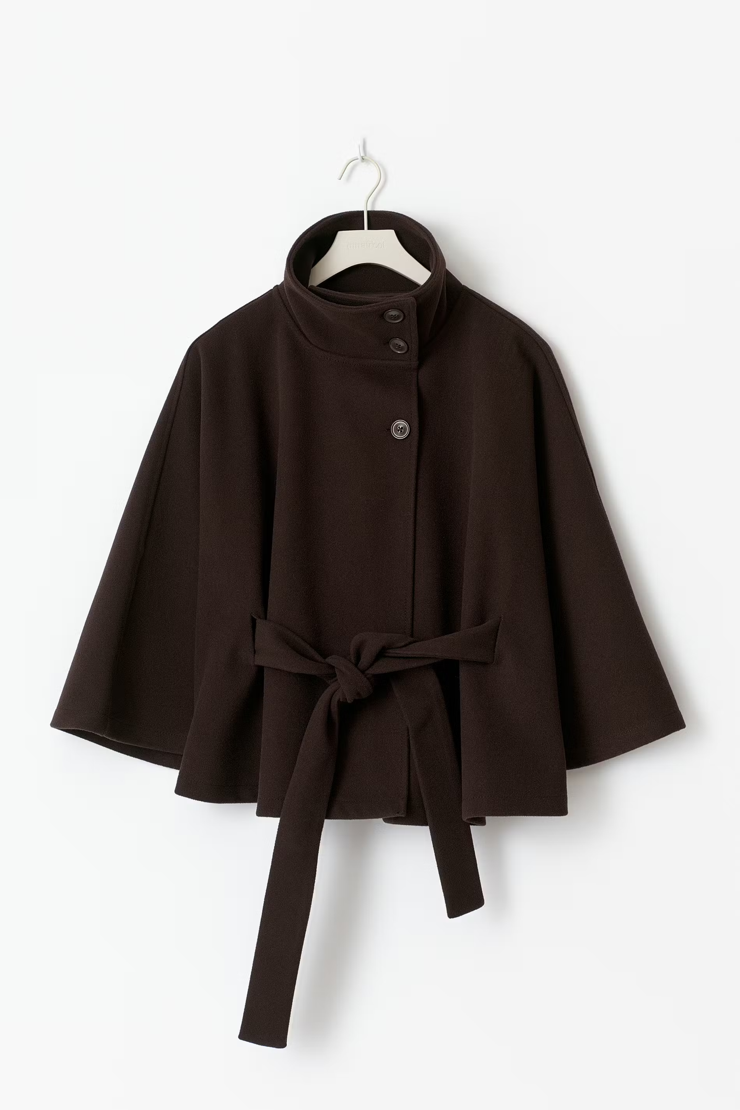 Manteau élégant pour femme avec ceinture et col montant
