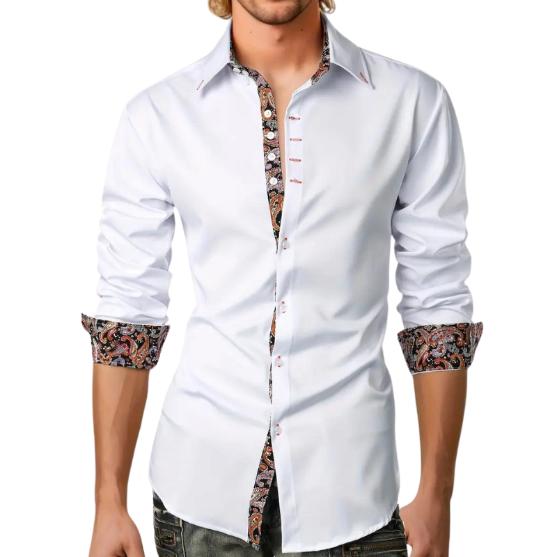 Ruben | Camicia elegante con accento paisley per uomo